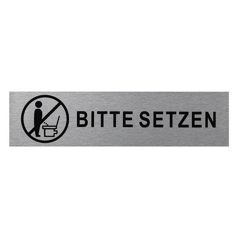 Aluminium T Rschild Bitte Setzen 160x40mm