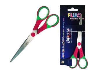 17 Cm Gummierte Schere, Fluoreszierend, 1,95 M