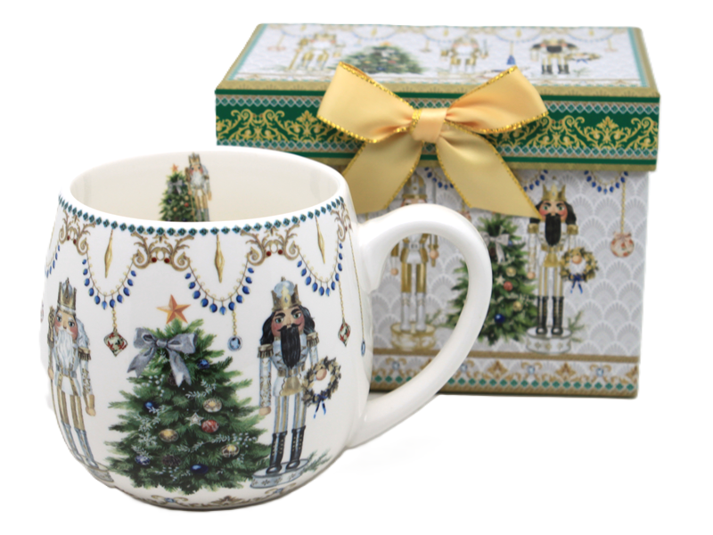450 Ml Porzellan-weihnachtsbecher Mit Nussknacker-motiv