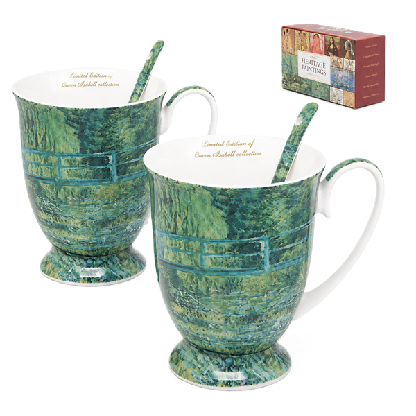 Claude Monet „die Brücke Über Den Teich“ Porzellantasse 300 Ml – Als Geschenk Für Königin Isabella