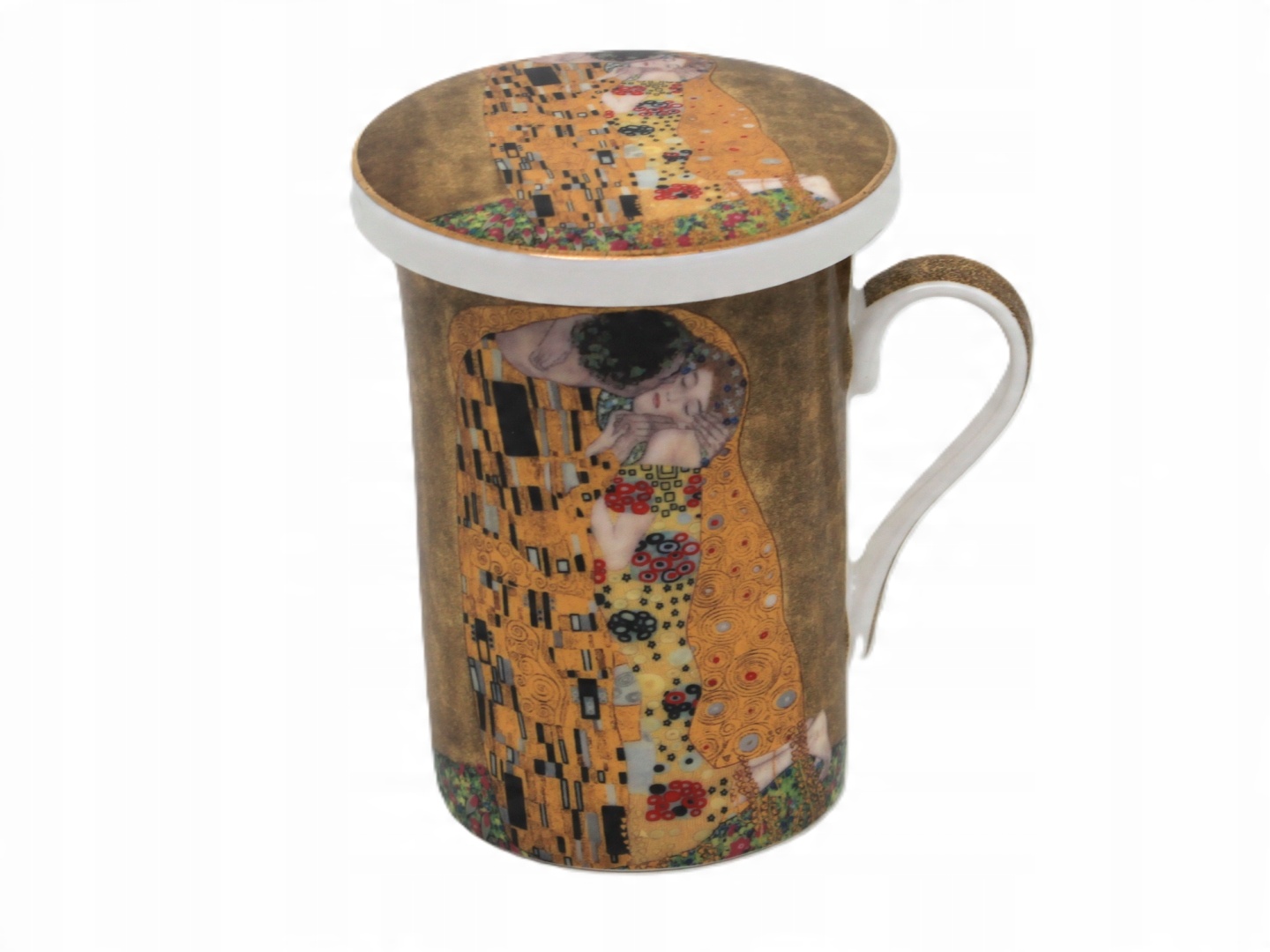 Elegante Tasse Mit Teesieb, Gustav Klimt, 300 Ml, Als Geschenkidee