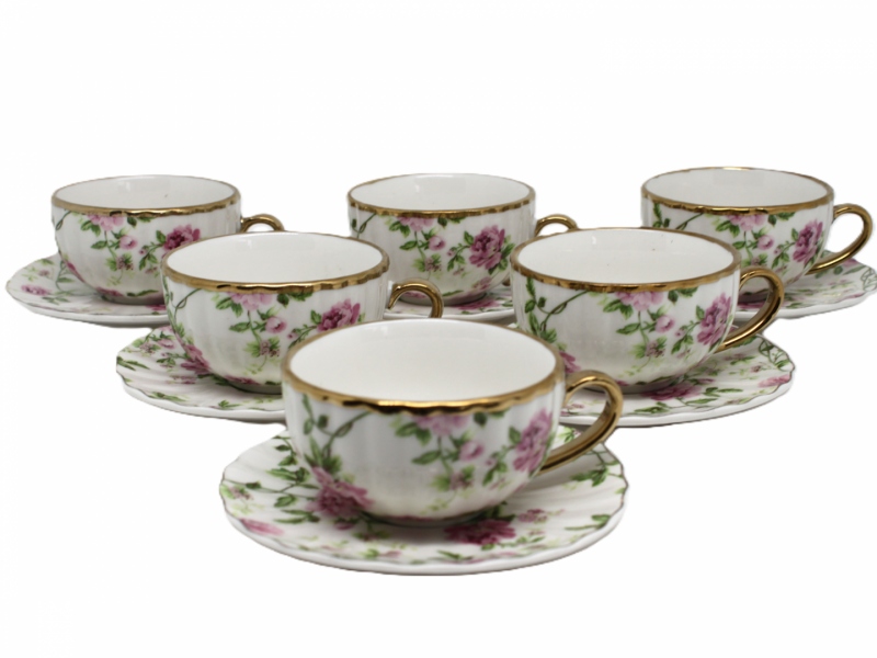 Elegantes 6-teiliges Tassenset Mit Untertassen Für Espressotassen (80 Ml)