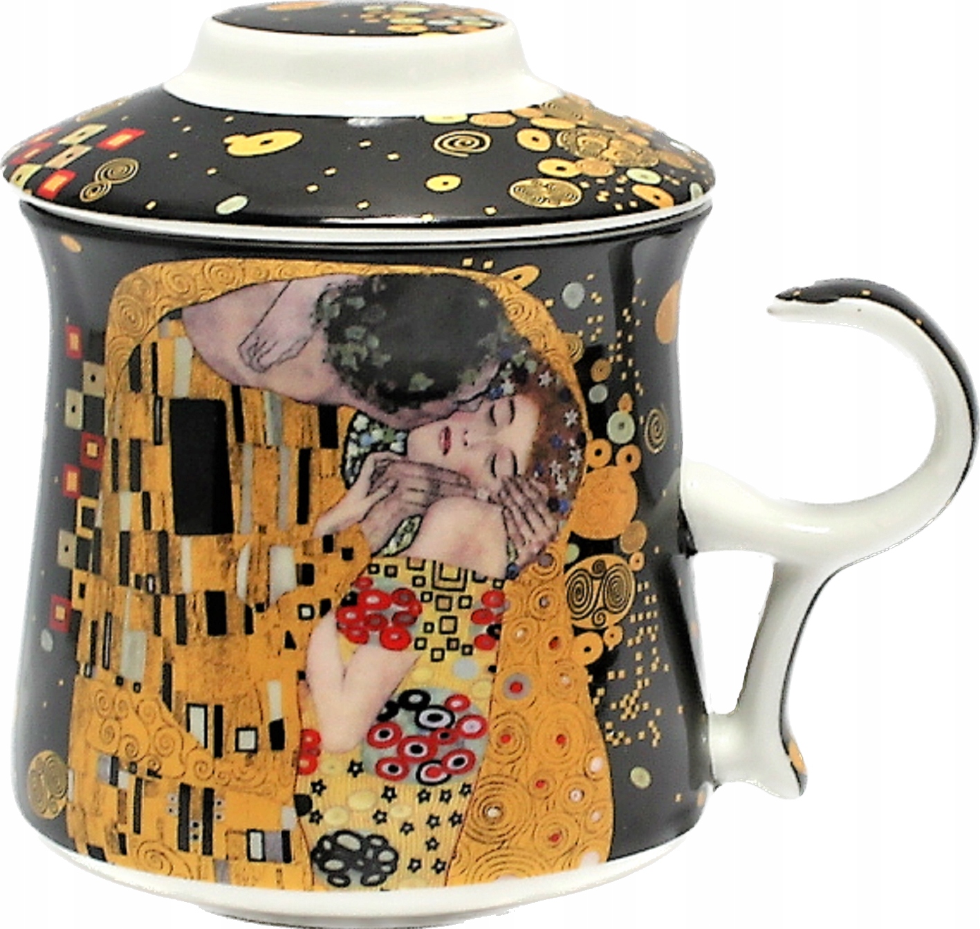 Exklusiver Becher Mit Teesieb, Gustav Klimt, 350 Ml, Als Geschenkidee