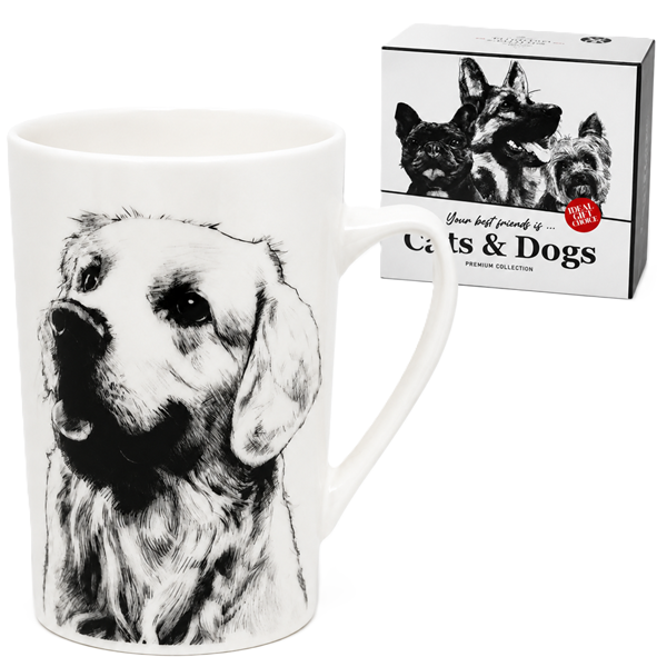 Großer Labrador-porzellanbecher 400 Ml, Queen Isabell Premium-geschenk