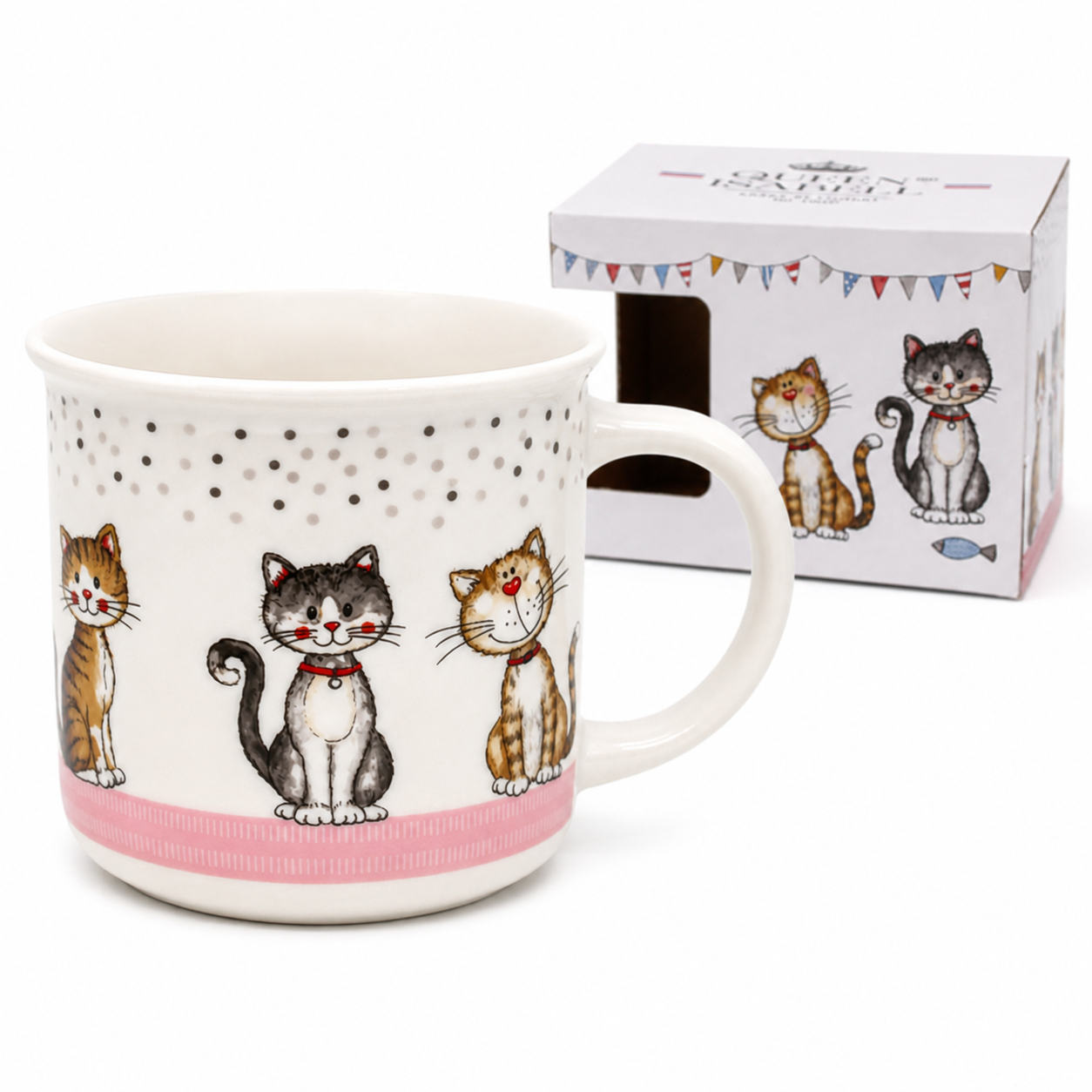 Porzellantasse Mit Katzenmotiv, Groß, 400 Ml, Als Geschenk Für Königin Isabella