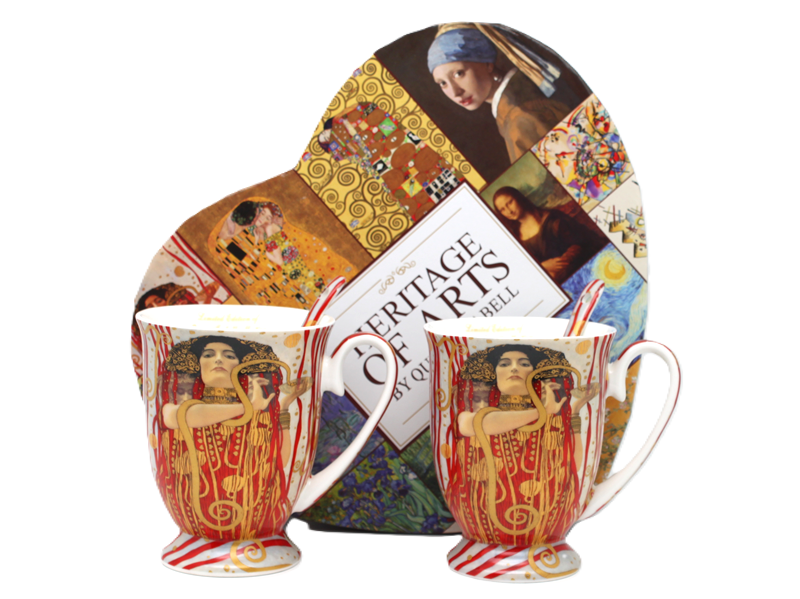 Porzellantassen, 2-teiliges Gustav Klimt Judith Luxus-geschenkset