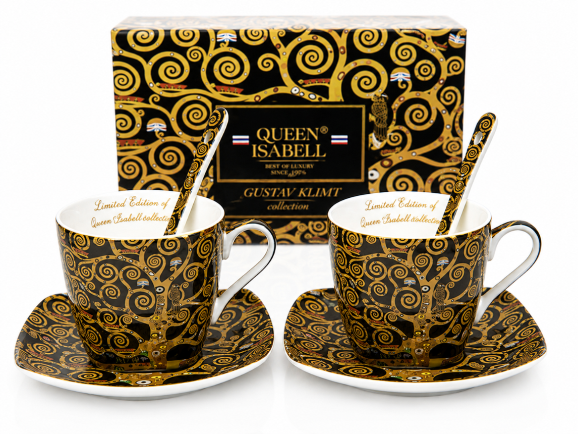 Klimt „baum Des Lebens“ Porzellan-espressotassen-set, 2 X 80 Ml, Als Geschenk