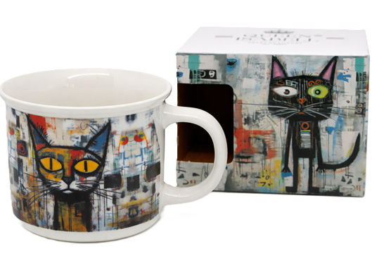 Art Kot Porzellanbecher 400 Ml + Geschenkbox