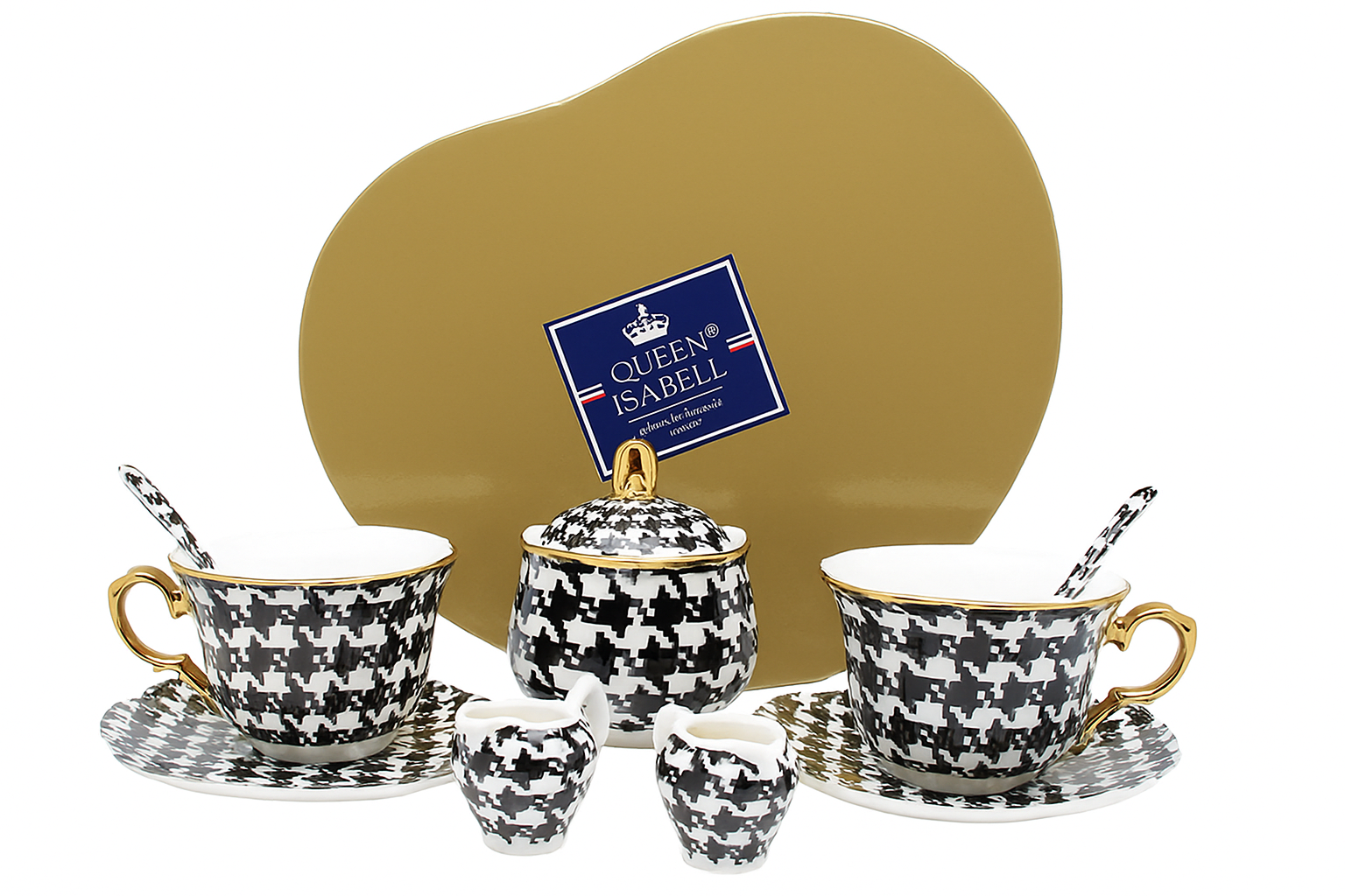 Porzellantassen-set Mit Zuckerdose Und Milchkännchen, Kollektion Pepitka