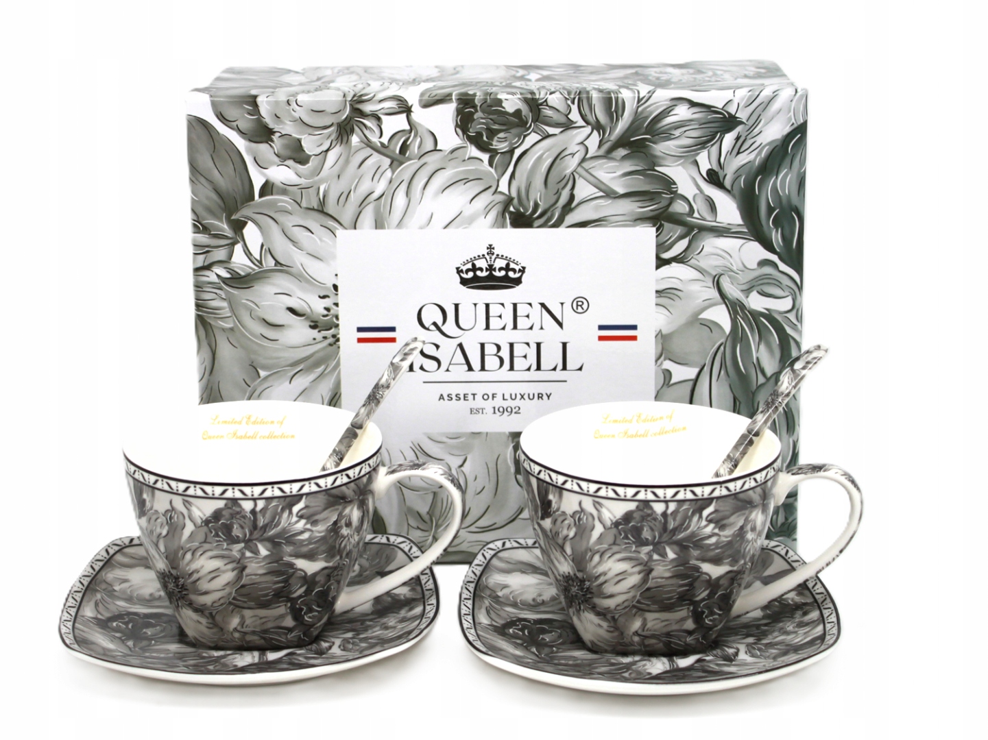 Porzellantassen-set, 2 X 250 Ml, Als Geschenk In Einer Box – Graurosa