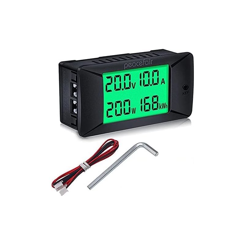 Pzem-025 Stromzähler, 0–300 V, 0–50 A, Mit Integriertem Shunt, Für 12-v-/24-v-/48-v-auto-/wohnmobilbatterien, Lcd-anzeige