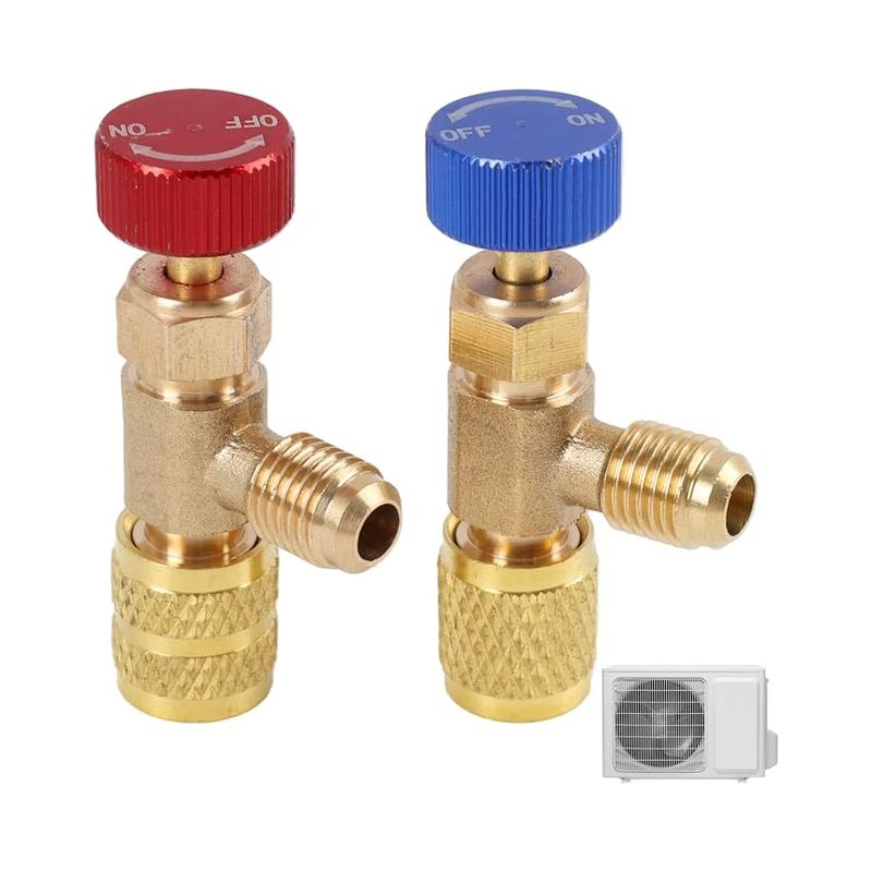 Sicherheitsventile Aus Messing Für Kältemittel R32 Und R22, Durchflussventile Für Klimaanlagen, Standardadapter 5/16 Zoll Außengewinde, 1/4 Zoll Innengewinde, Einfache Installation, Langlebig