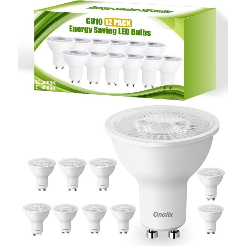 Gu10 5w Led-lampen, 12er-pack, Entspricht 50w Halogen, 550 Lm, Warmweiß (3000k), 120° Abstrahlwinkel, Nicht Dimmbar, Energiesparend, Led-beleuchtung Für Wohnzimmer, Schlafzimmer, Küche Und Büro