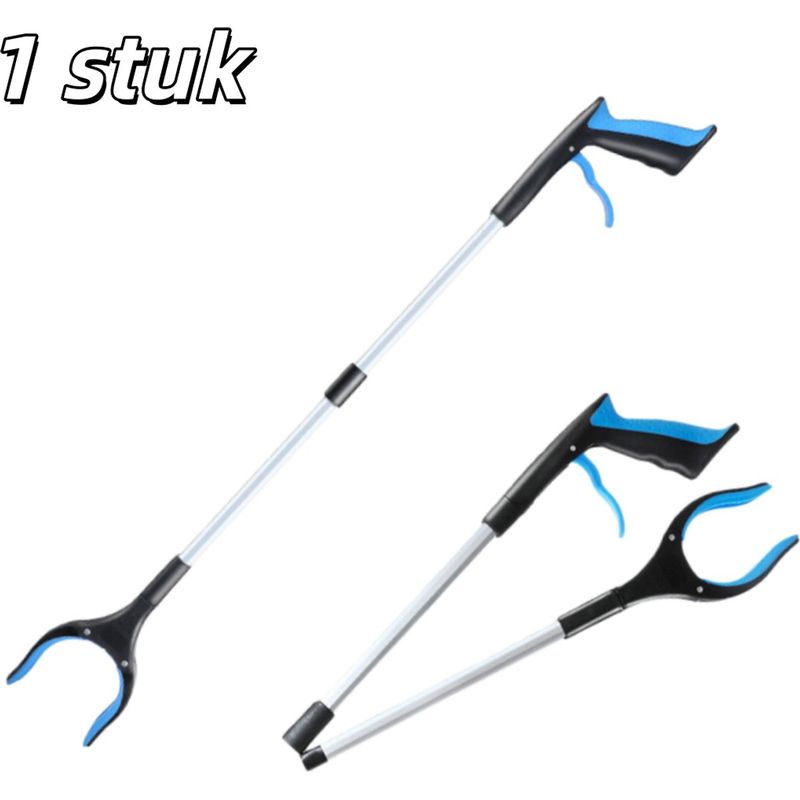 83 Cm Multifunktionale, Faltbare Abfallgreifer Aus Aluminiumlegierung, Blau
