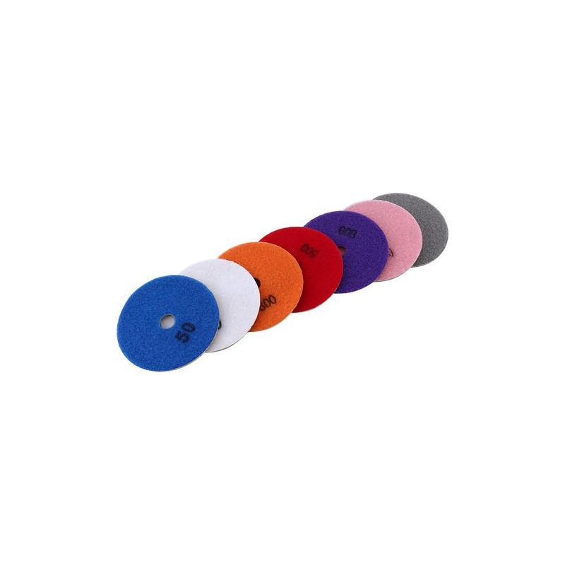 100-mm-nass-diamantpolierscheiben Für Marmor, Granit Und Beton – 7er-pack (50 Bis 3000 Stück)