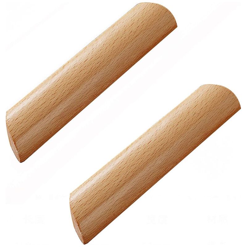 Inhhub Set Mit 10 Fächerförmigen Holzgriffen Für Schränke – 128 Mm Lochabstand Inklusive Schrauben – Inhhub