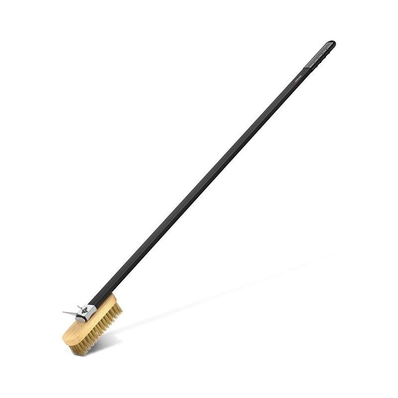 Pizzaofen-reinigungsbürste Mit Schaber, Kupferbürste, Messingborsten, Abnehmbarer Griff, Länge 79/118 Cm