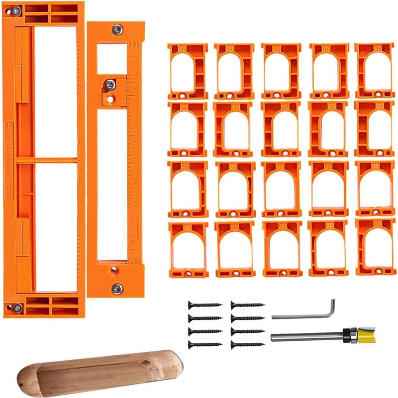 Unsichtbare Scharnierschablone, 10 Einstellbare Breiten, Leichte Und Unsichtbare Scharnierschablone Für Schranktüren Und Möbel In Wohnzimmer, Küche, Büro, Café