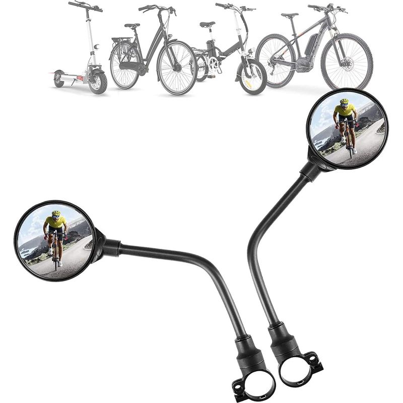 Drehbarer Fahrradrückspiegel, Lenkerspiegel, 360° Verstellbarer Konvexer Fahrradspiegel, Für Rennrad, Mountainbike, Motorrad, Fahrrad, 1 Paar - Inhhub