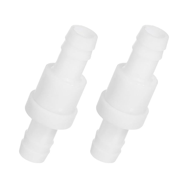 1/2-zoll-inline-rückschlagventil, Ozonbeständiges Kunststoffventil Für Aquarien, Garten, Heizöl, Luft, Gas, Weiß
