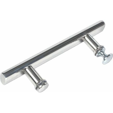 145 Mm (14,5 Cm) Verchromte Abs-duschtürgriff, Lochabstand, Badezimmer-türgriff Aus Edelstahl, Silber, Zweiteilig, Lilaris