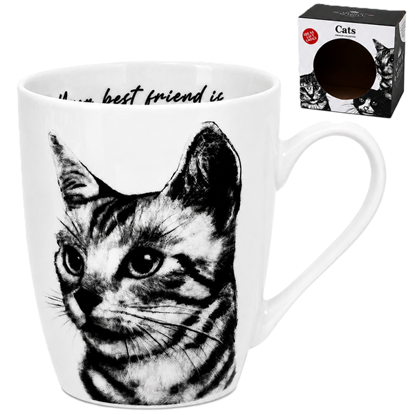Porzellan-katzenbecher 350 Ml, Queen Isabell, Premium-geschenk Für Katzenliebhaber