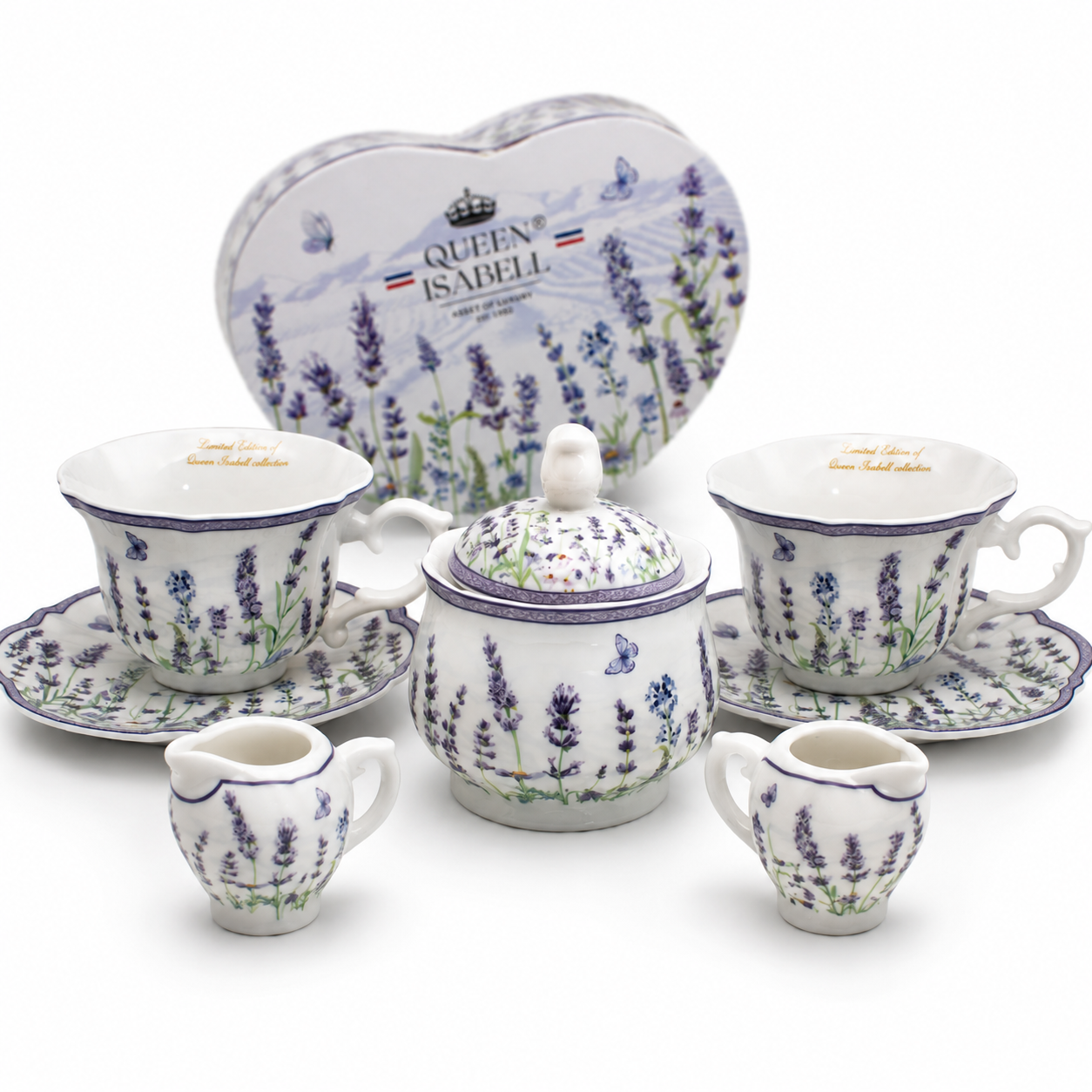 Porzellantassen-set Mit Zuckerdose Als Geschenk Premium Queen Isabell