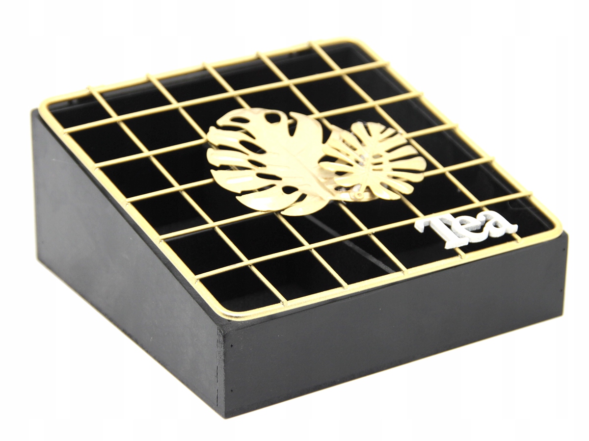 Schwarze Teekanne Mit Dekorativem Deckel, Tee-organizer