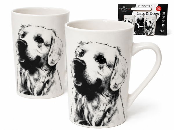 Set Aus Porzellantassen 400 Ml Labrador Queen Isabell Premium-geschenk