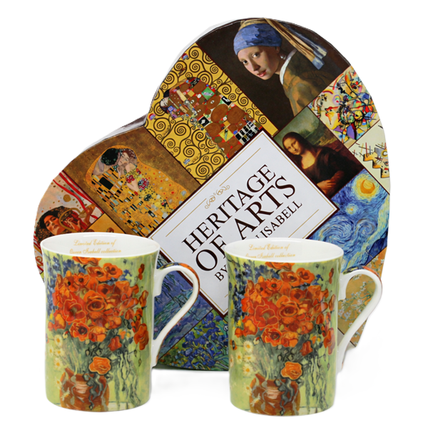 Set Porzellantassen „mohnblumen“ – Vincent Van Gogh Als Geschenk