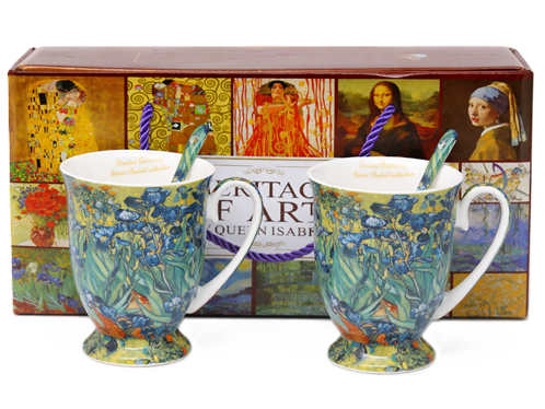 Porzellantassen, 2 Stück, Vincent Van Gogh, Schwertlilien, Luxus-geschenk