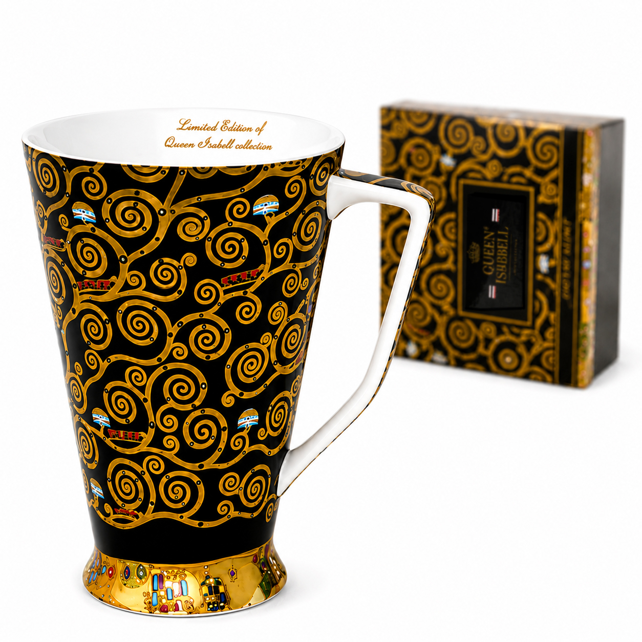 Porzellanbecher Xl 500 Ml Gustav Klimt Baum Des Lebens Geschenk Königin Isabella