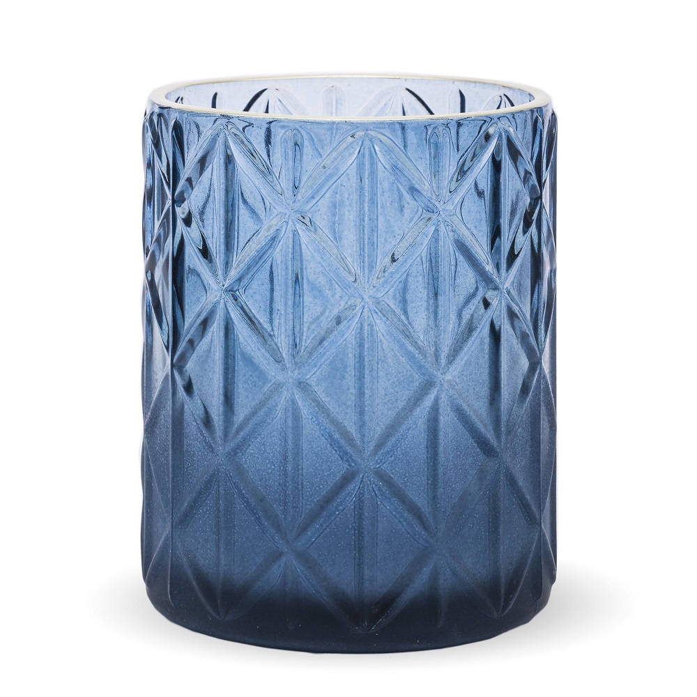 Eleganter Kerzenständer Aus Glas In Blau