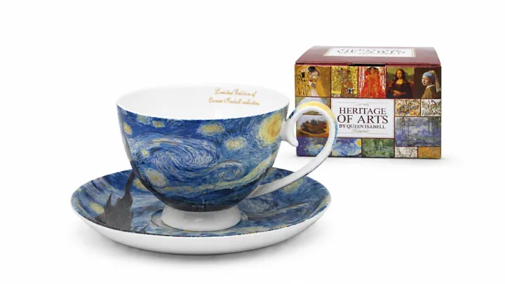 Van Gogh Tasse Und Untertasse – Ein Luxuriöses Geschenk Für Kunstliebhaber