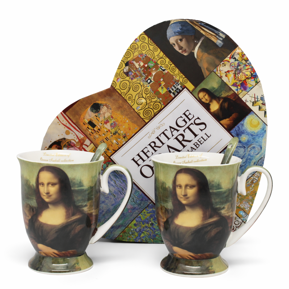 Mona Lisa Porzellantassen, 2 Stück, 300 Ml, Elegant Als Geschenk