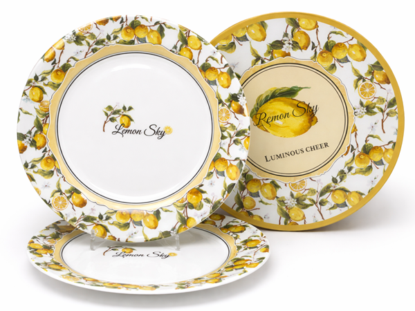 Speiseteller, 2er-set, 25,5 Cm, Porzellan, Zitronen, Als Geschenk
