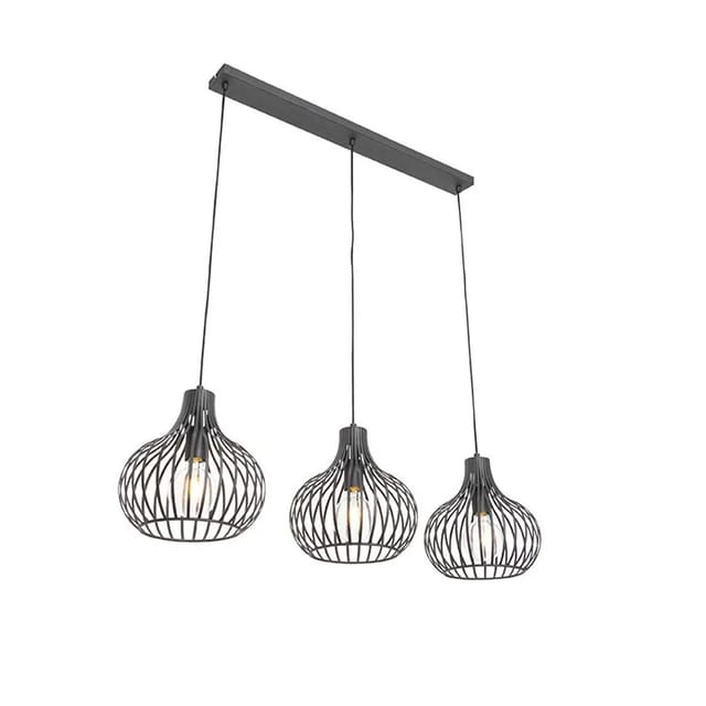 Moderne Hängelampe Schwarz 3-licht - Sapphira