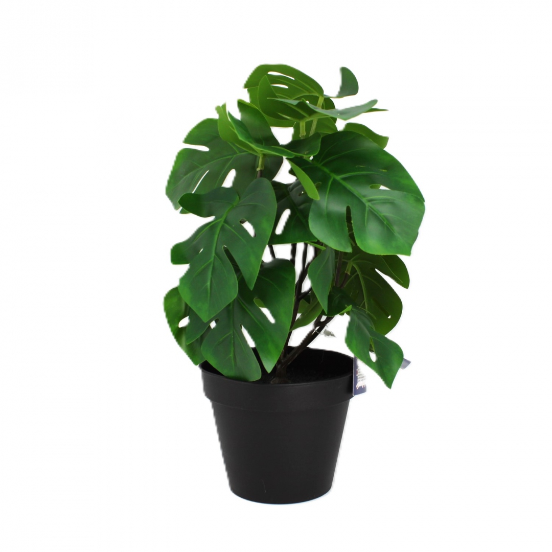Künstliche Monstera-zierpflanze Im Topf – Innendekoration