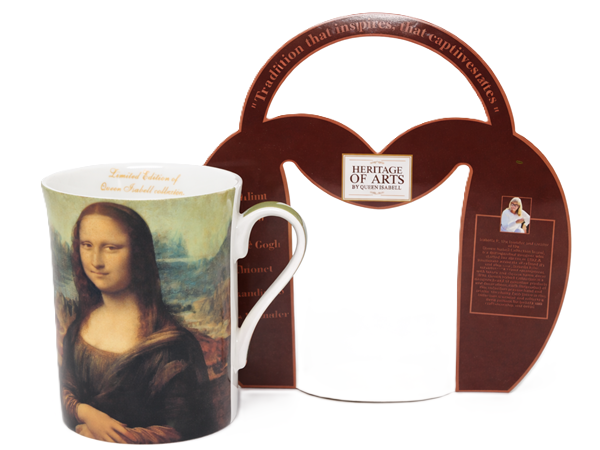 Leonardo Da Vinci „mona Lisa“-porzellanbecher, 300 Ml, Als Geschenk