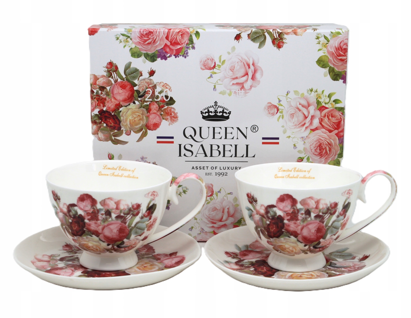 Porzellantassen, 2 X 250 Ml Geschenkset, Kollektion Classic Rose