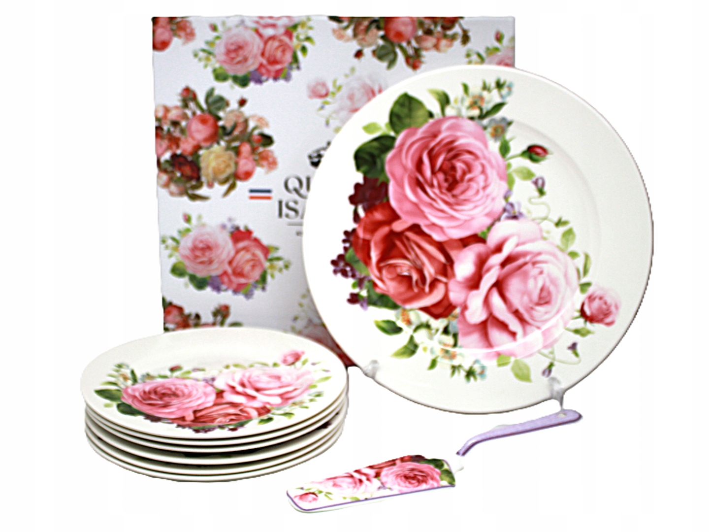 Porzellanteller-set Mit Spatel In Geschenkbox, Kollektion Rose
