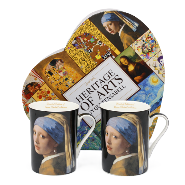 Porzellantassen, 2x Vermeer „mädchen Mit Dem Perlenohrring“, 300 Ml, Luxus
