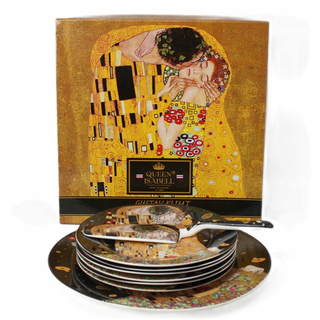 Porzellan-kuchenteller-set (6+1) In Einer Box, Kollektion „klimt Kiss