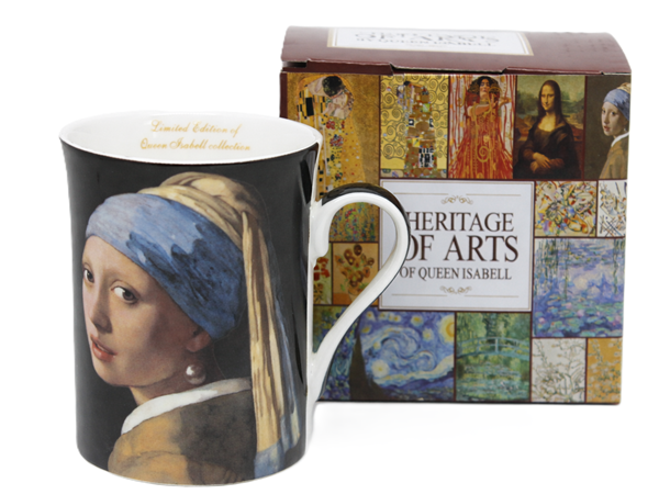 Vermeer-porzellanbecher „mädchen Mit Dem Perlenohrring“, 300 Ml, Luxuriöses Geschenk