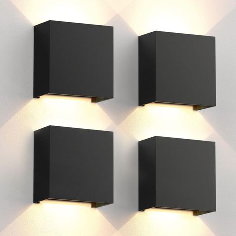 4er-set Led-wandleuchten Aus Aluminium, Energiesparende Innenleuchte, Warmweißes Licht 3000 K