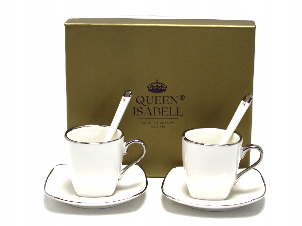 Espressotassen Aus Porzellan Mit Silberdekor, Als Geschenk, 80 Ml