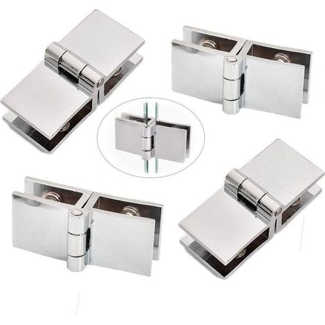 4 Stück Glastür-klappband, Edelstahl-glastür-scharnier, Faltbares Glas-scharnier, Klemm-mechanismus Für Tür, C