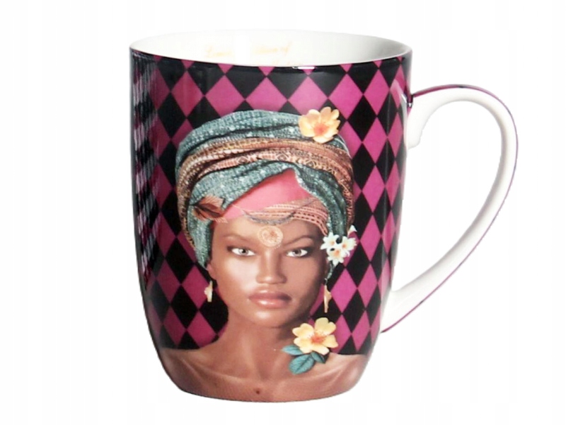 Elegante Große Porzellantasse 400 Ml Lila Damen