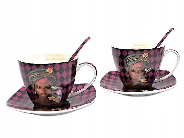 Porzellantassen-set Für Kaffee Oder Tee, 2 X 250 Ml, Lila, Damen