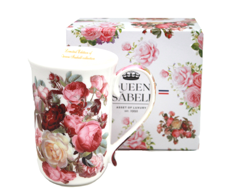 Porzellantasse, Groß (400 Ml), In Einer Geschenkbox, Aus Der Kollektion „klassische Rose“.